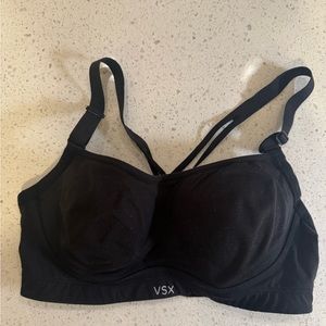 Victorias Secret VSX Black Sports Bra Strappy 34c
